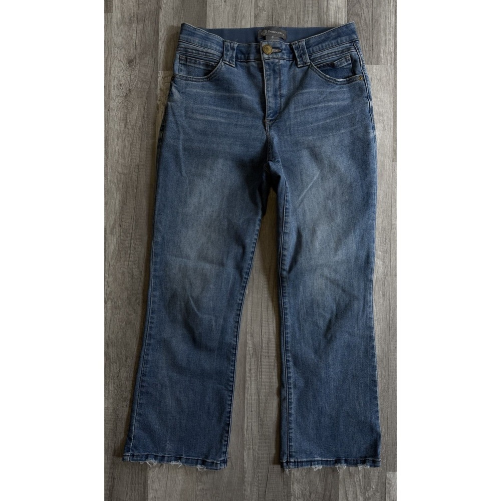 Democracy Ab Technology High Rise Crop Jeans Womens 8 (30X27) Distressed Raw Hem